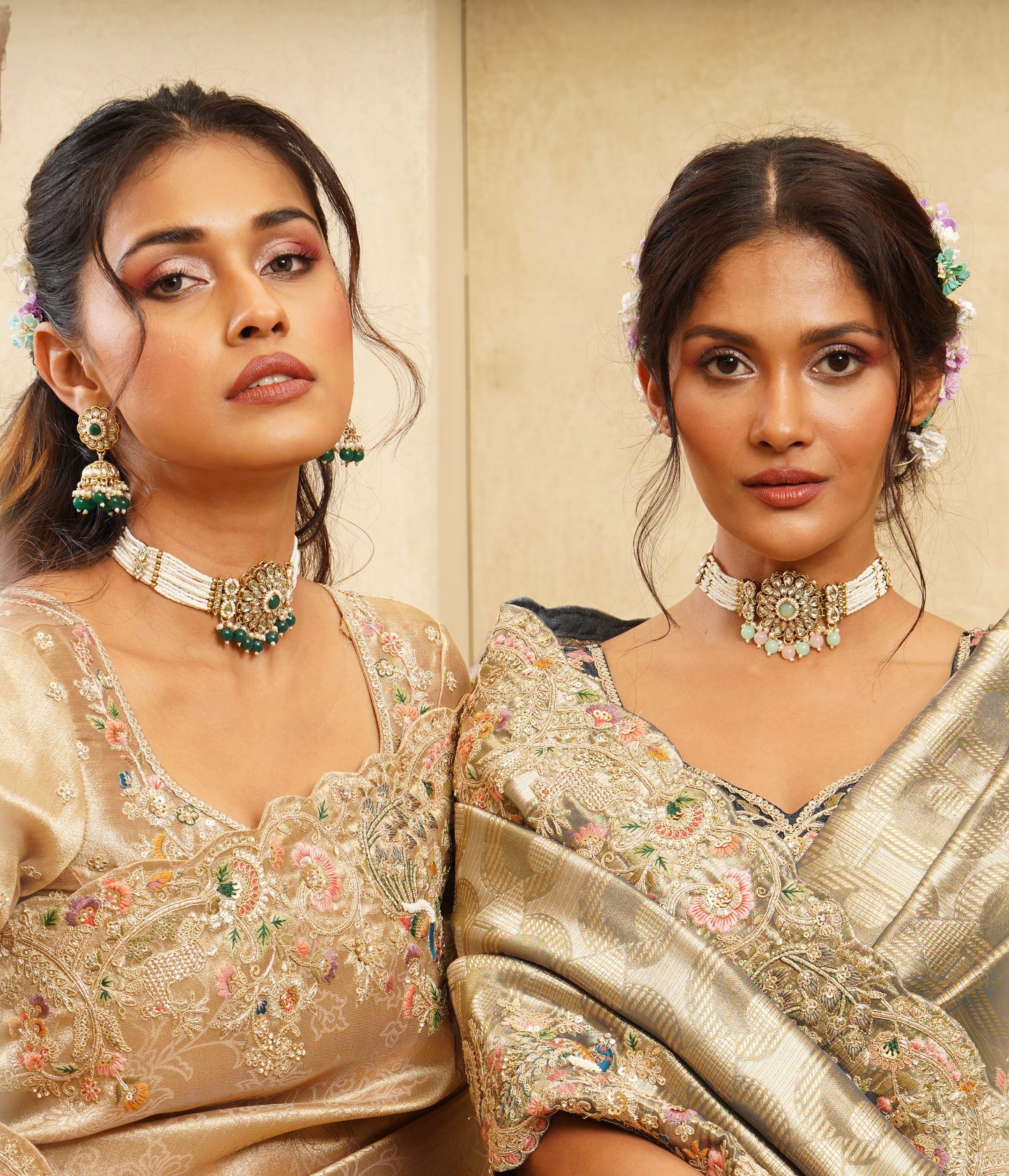 Mihira Kundan multi choker set