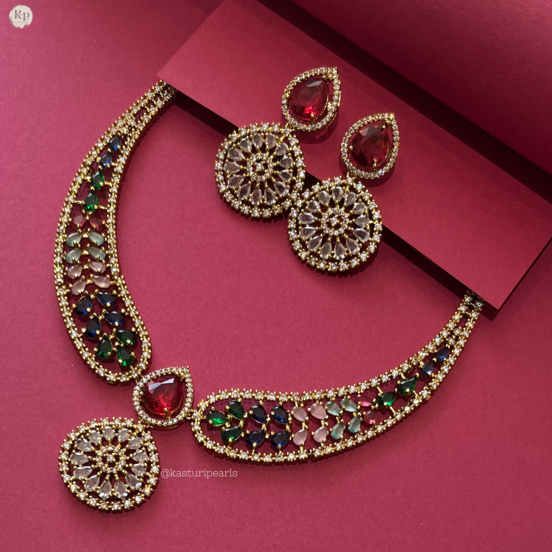 Yashvi Multicolor Victorian Necklace Set