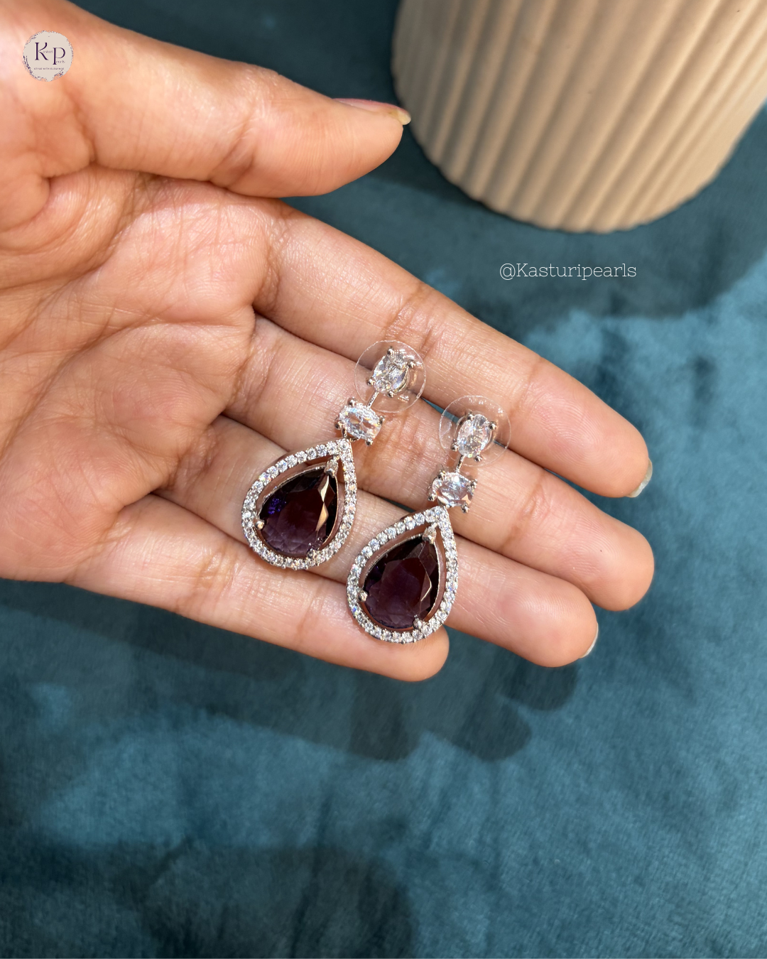 Amelia Purple Ad Earrings