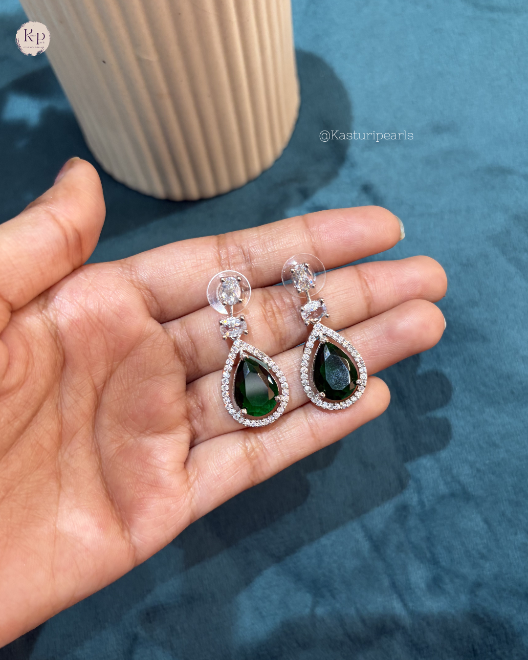 Amelia Green AD Earrings
