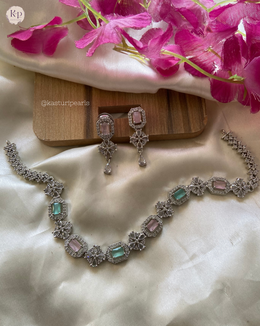 Bhoomi Multi American Diamond Neckset