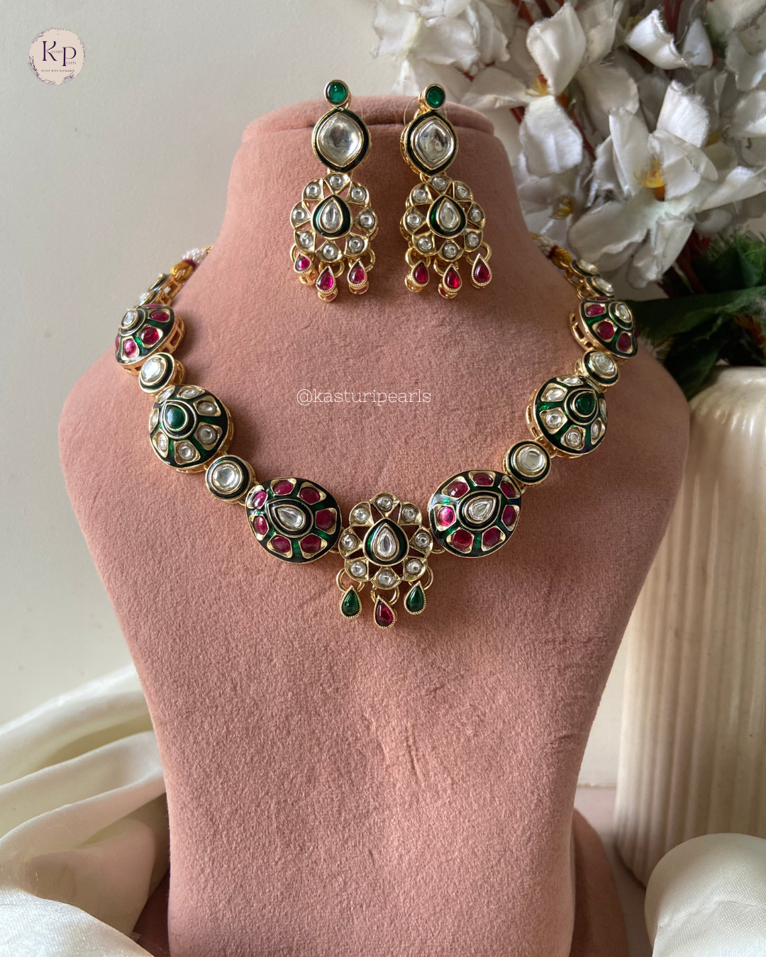 Garima Polki Kundan Necklace set