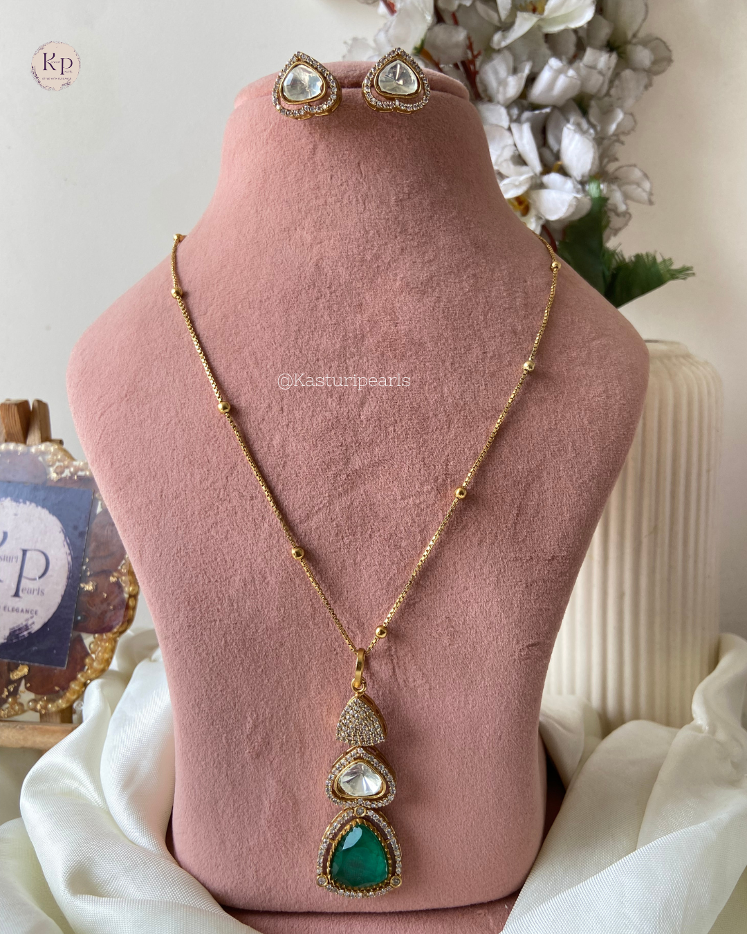 Hiral Polki Kundan chain Necklace