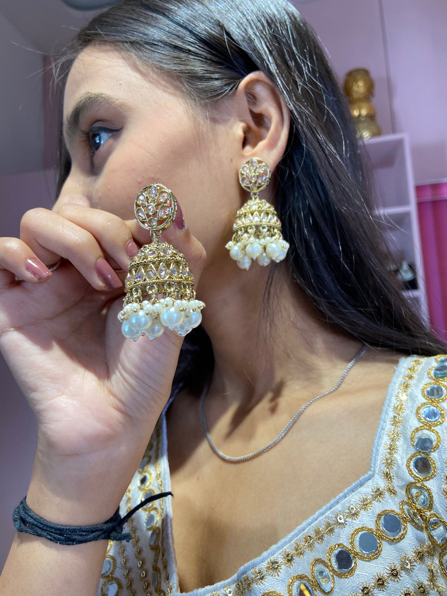 Sanchi Reverse Poli Kundan Jumka