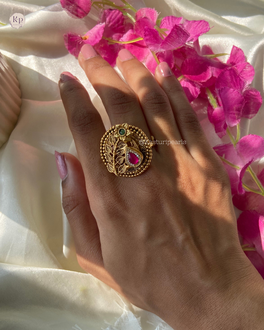 Jhanvi Antique Copper Ring