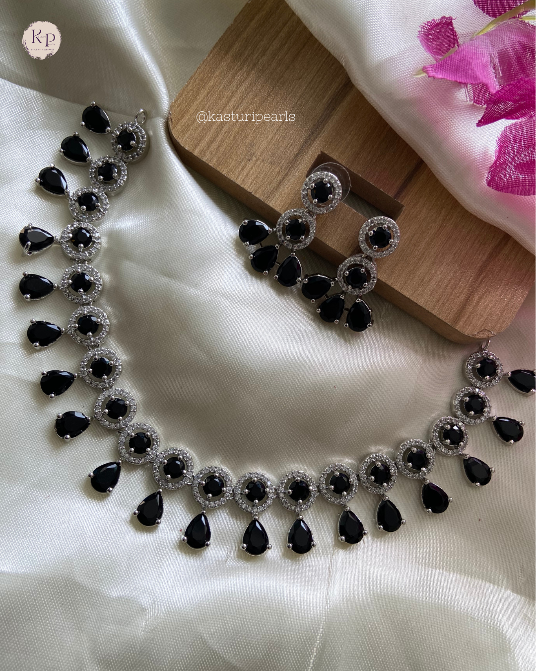 Jigyasa Black Ad Neckset