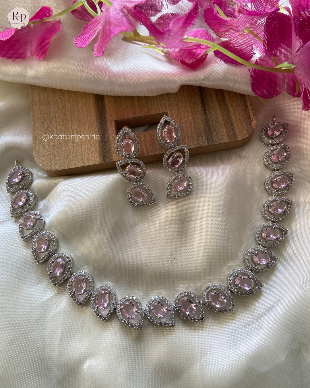 Kaveri Pink AD Neckset