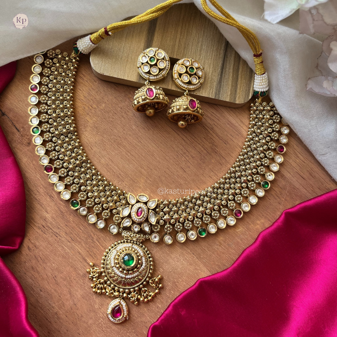 Krishika Antique Copper Neckset