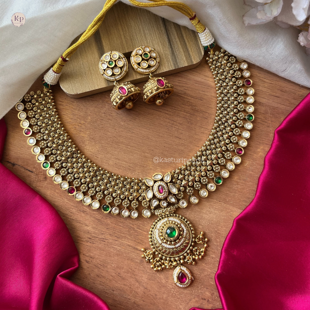 Krishika Antique Copper Neckset