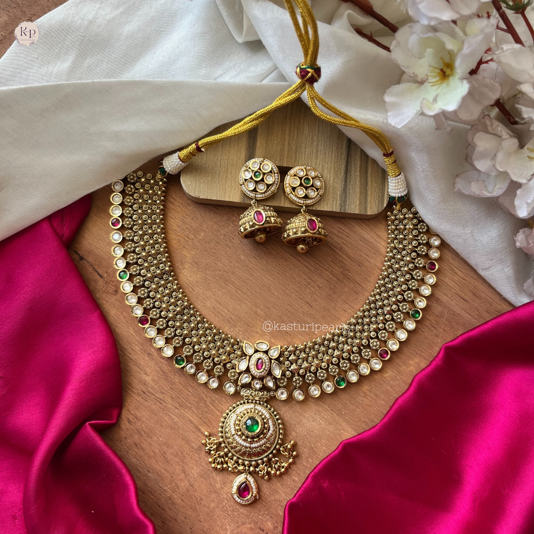 Krishika Antique Copper Neckset