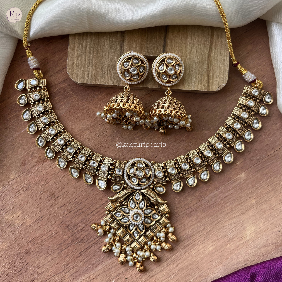 Madhu Antique Copper Rajwada Neckset