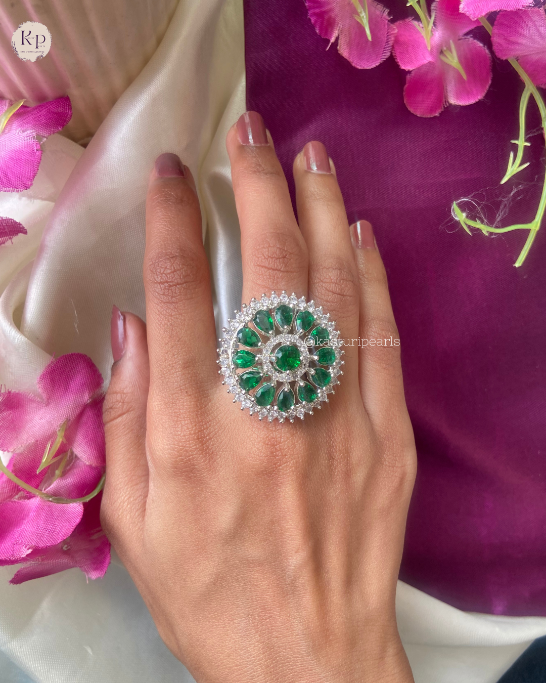 Malinaa American Diamond Ring