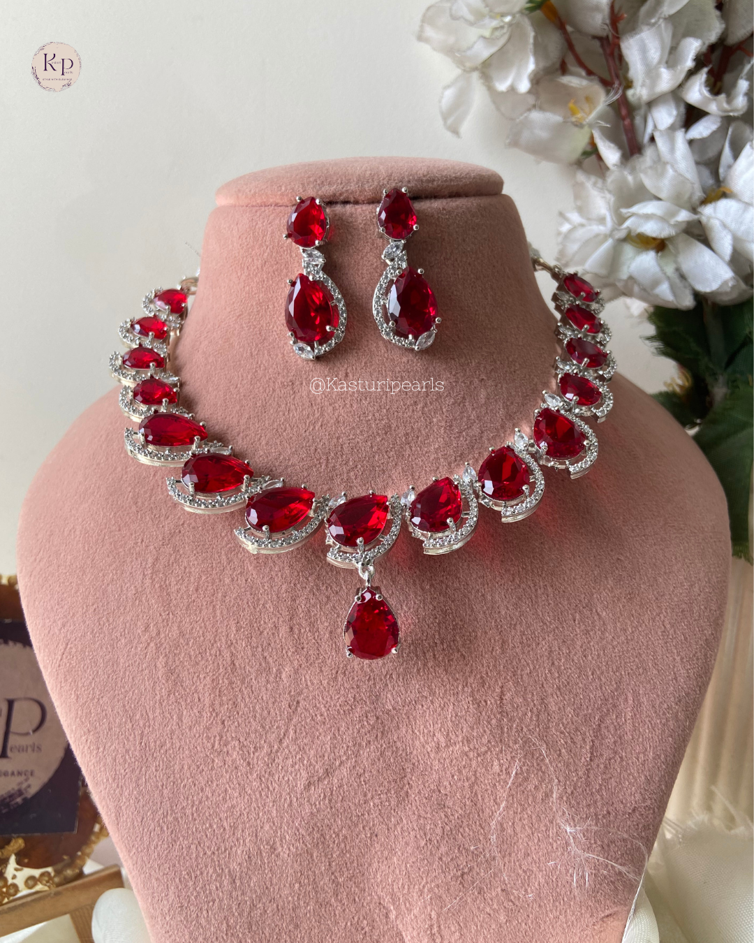 Mohini Ruby AD Necklace set