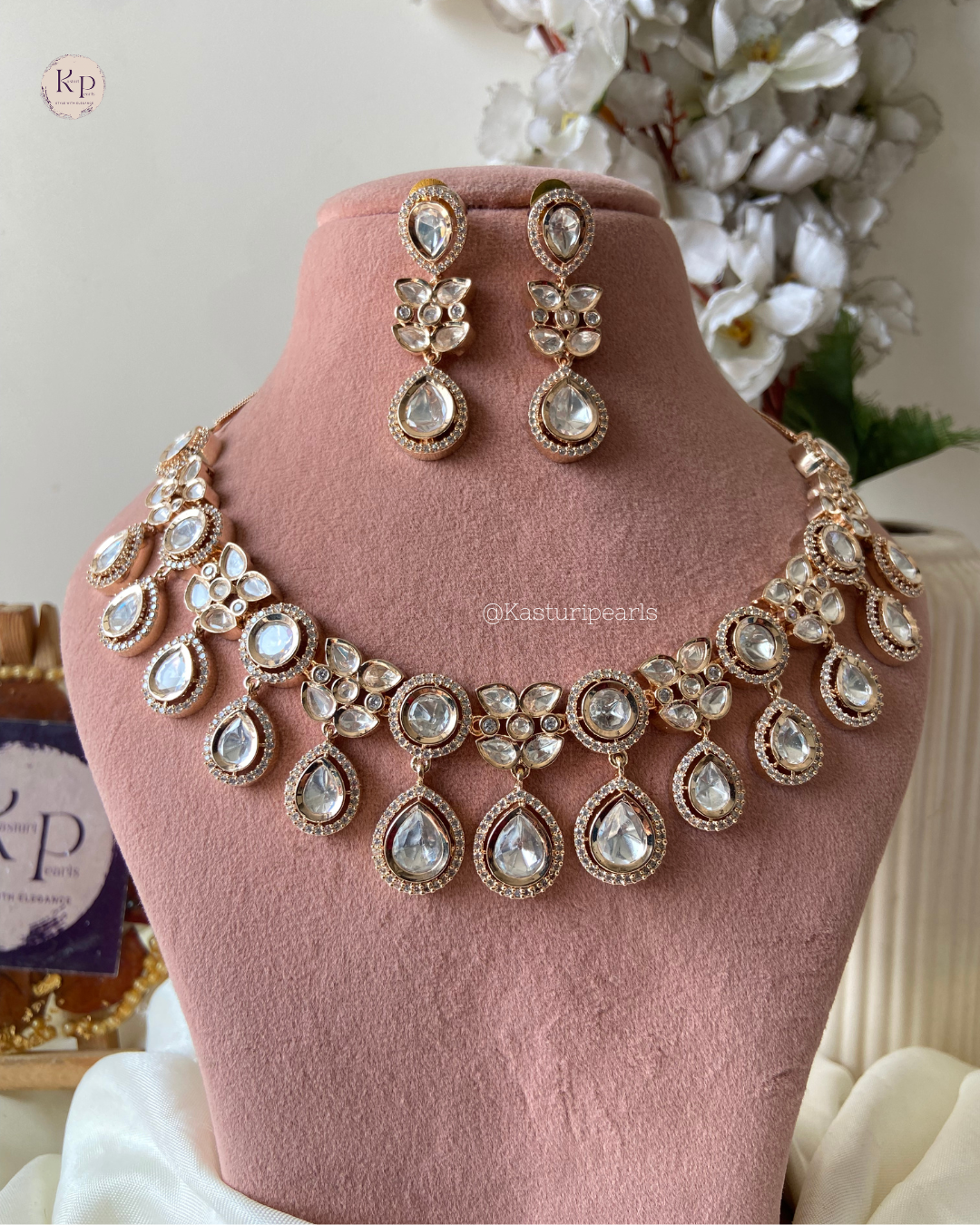 Neetu Moisannite Kundan Neckset