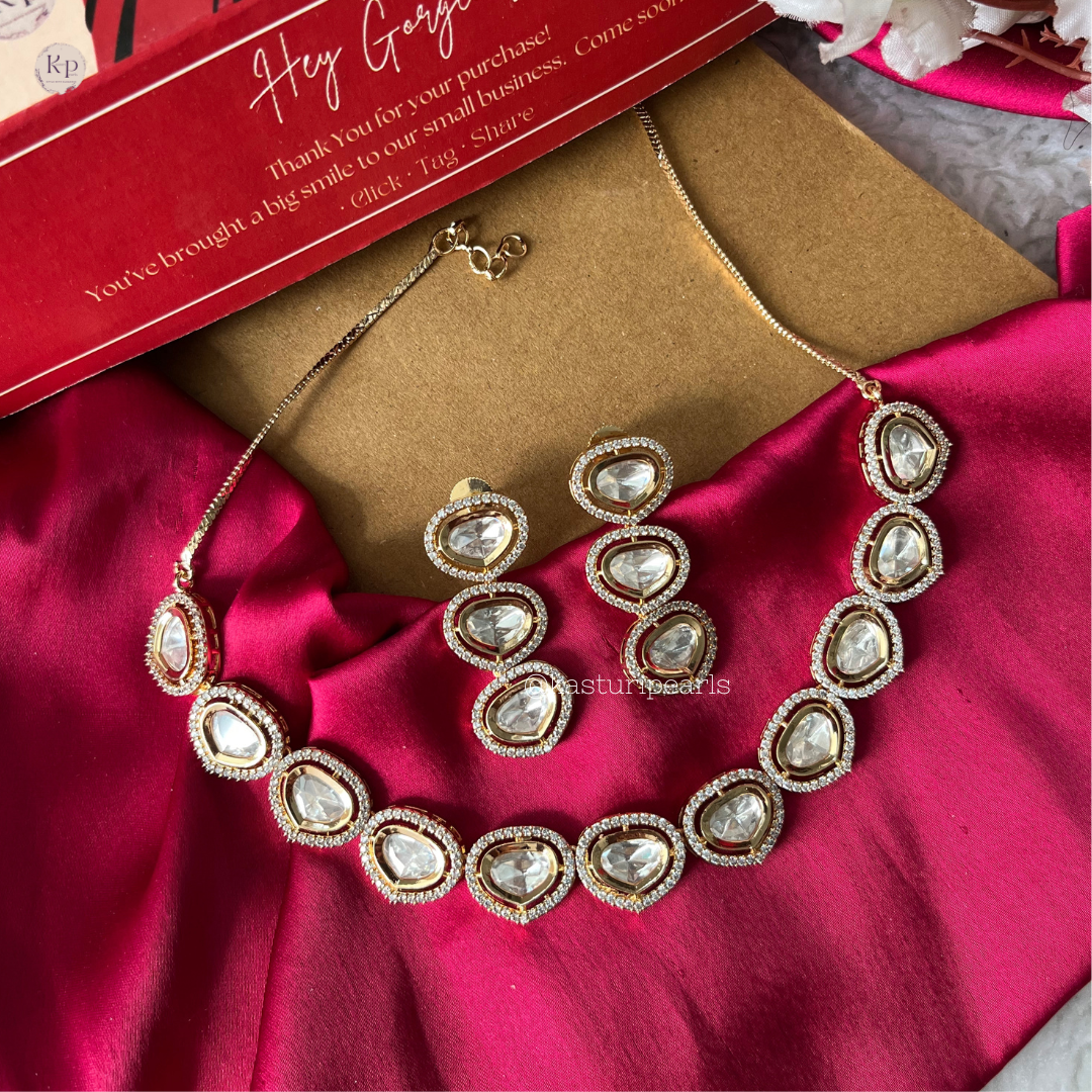 Rashaa Polki Kundan necklacse set