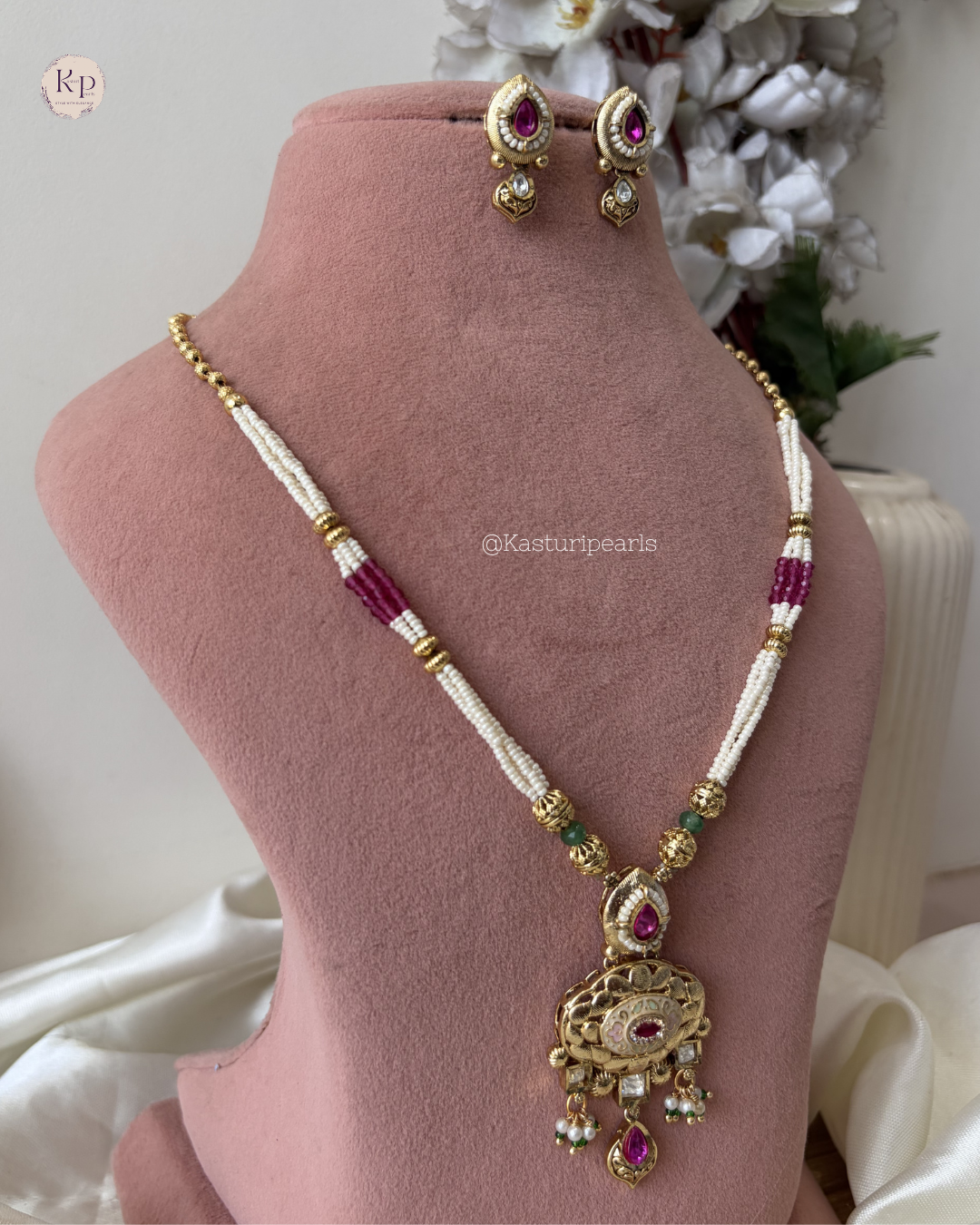 Shahnoor Red Heritage Neckset