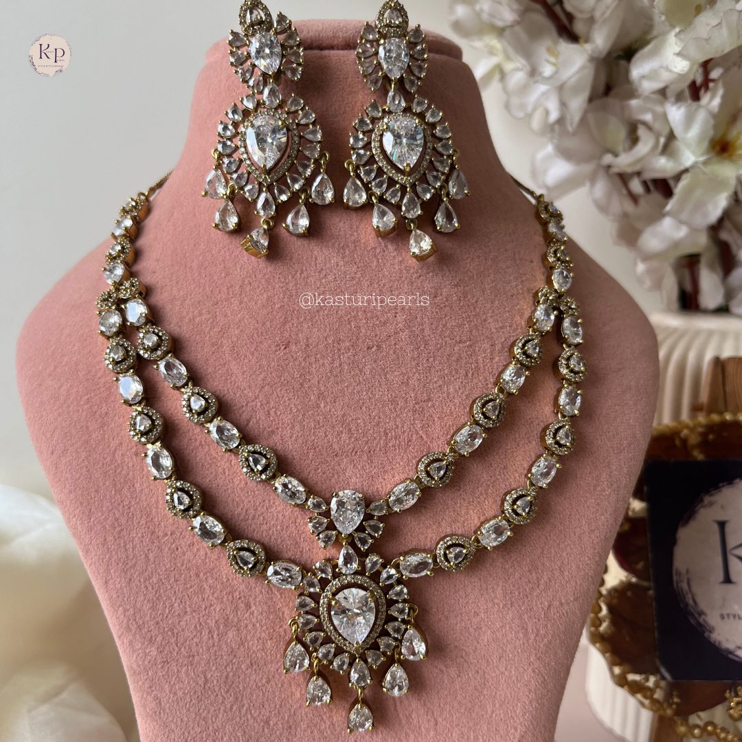 Abhira Victorian Diamond Neckset
