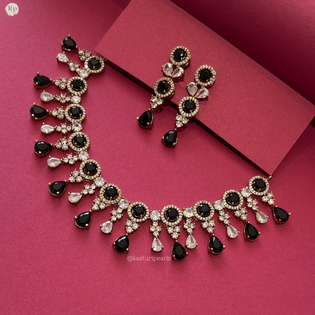 Sneha DIamond Gold polish Necklace set