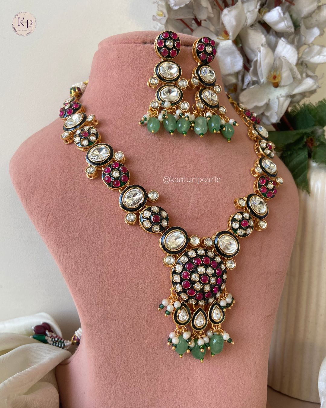 Dhrumi Polki Kundan Necklace set
