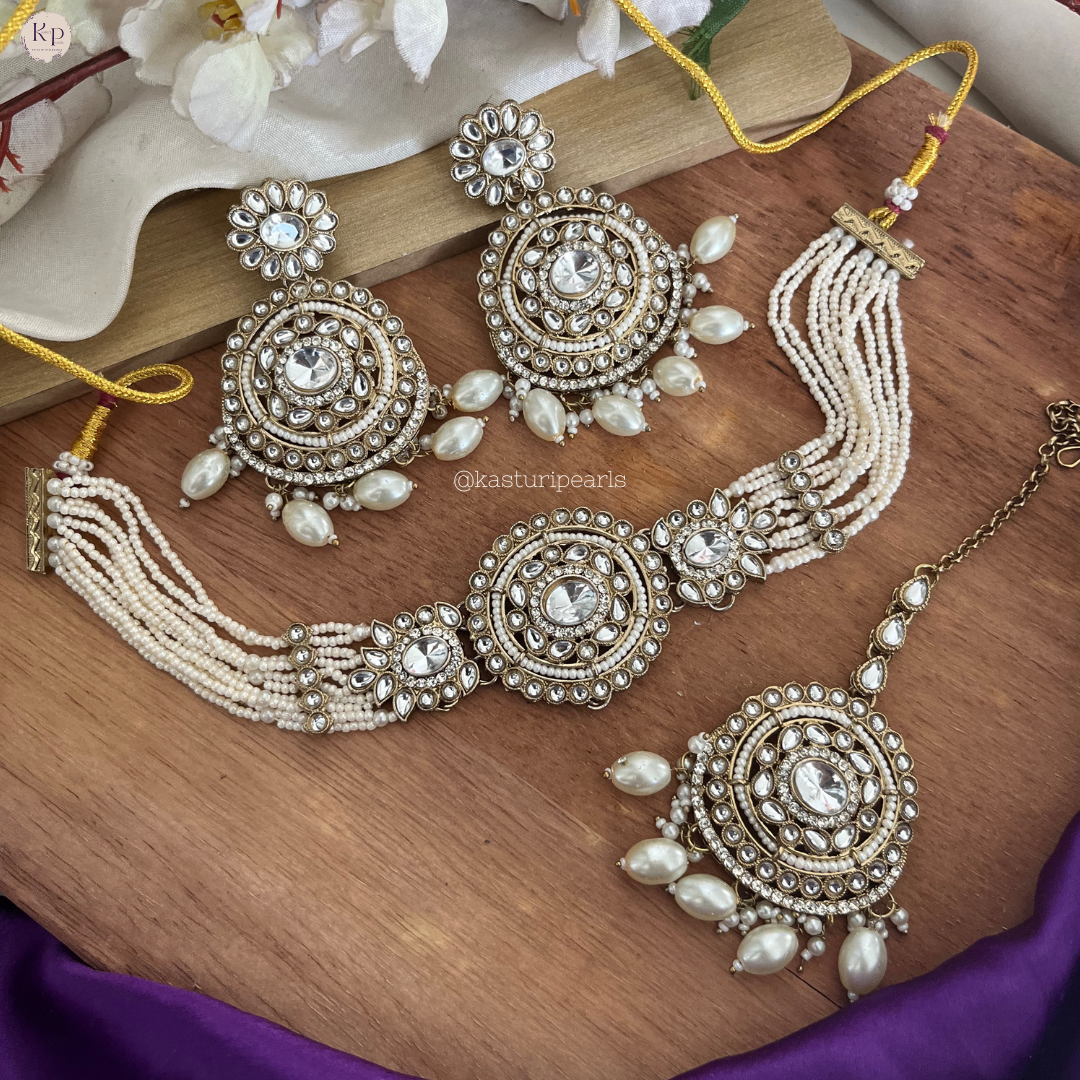 Vani Ivory kundan Choker set
