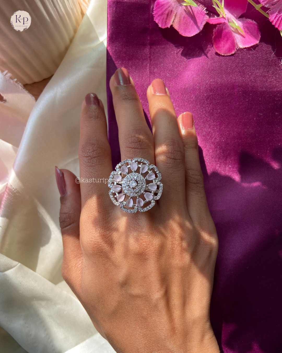 zishaa American Diamond Ring