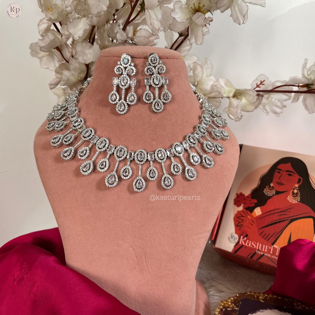 Rehna American diamond necklace set