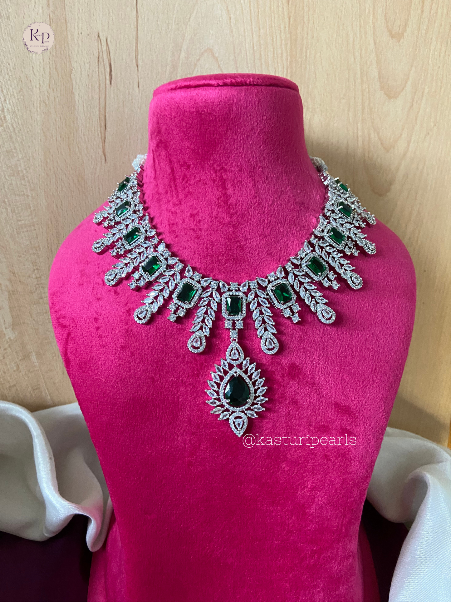 Nidhika American Diamond necklace set
