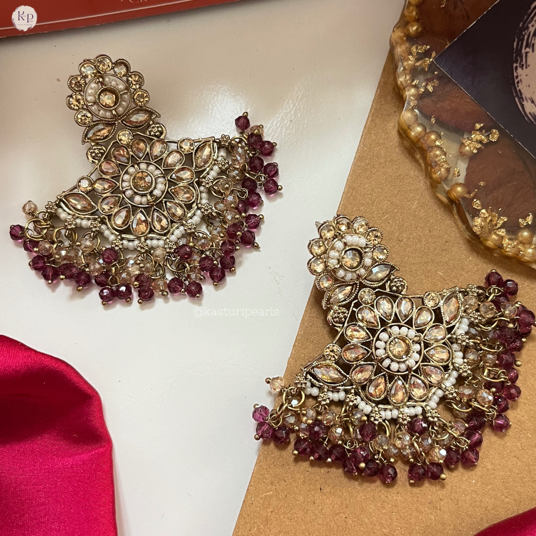 Rida Purple chandbali