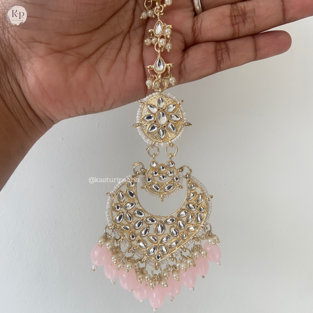 Sana Kundan earrings tikka