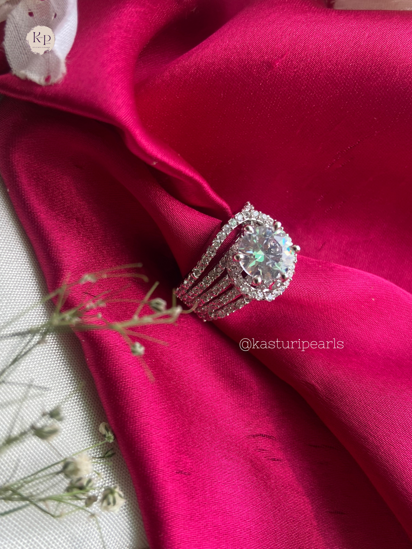 Shiney American diamond ring