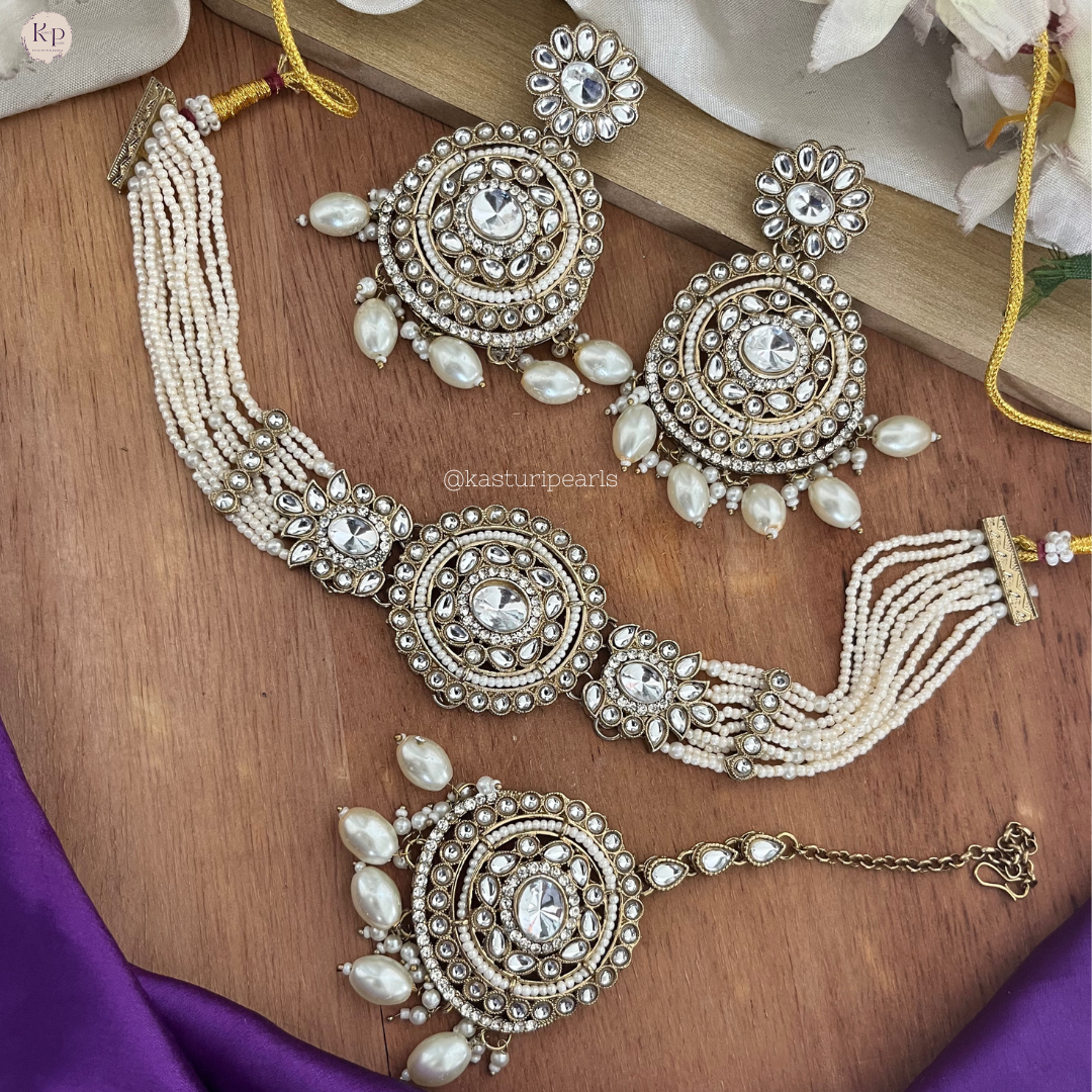 Vani Ivory kundan Choker set