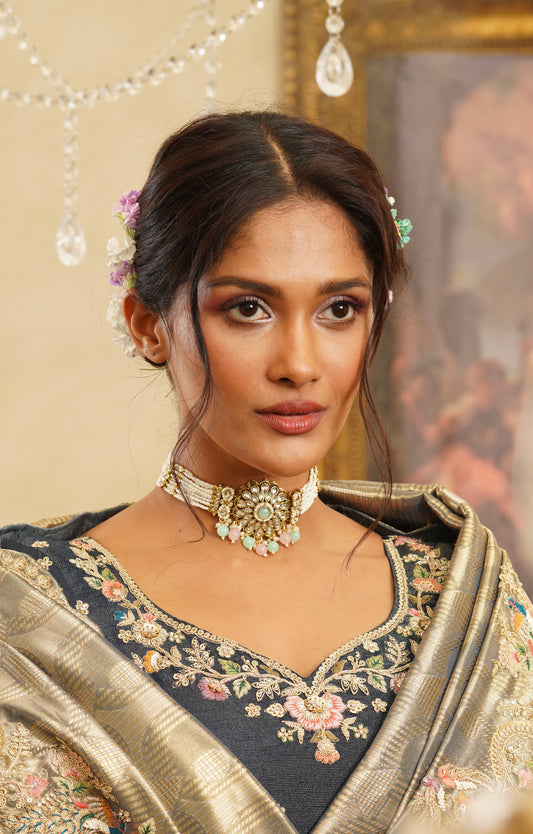 Mihira Kundan multi choker set