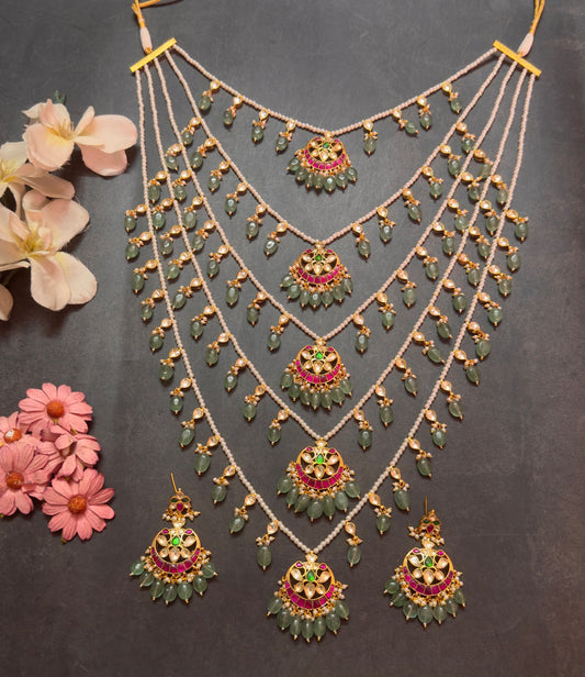 Niza 5 layer jadau kundan Neckset