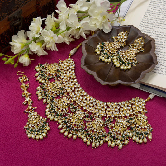 Hena Bridal pachi kundan neckset