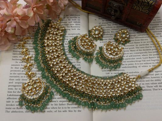 Neha pachi kundan bridal neckset