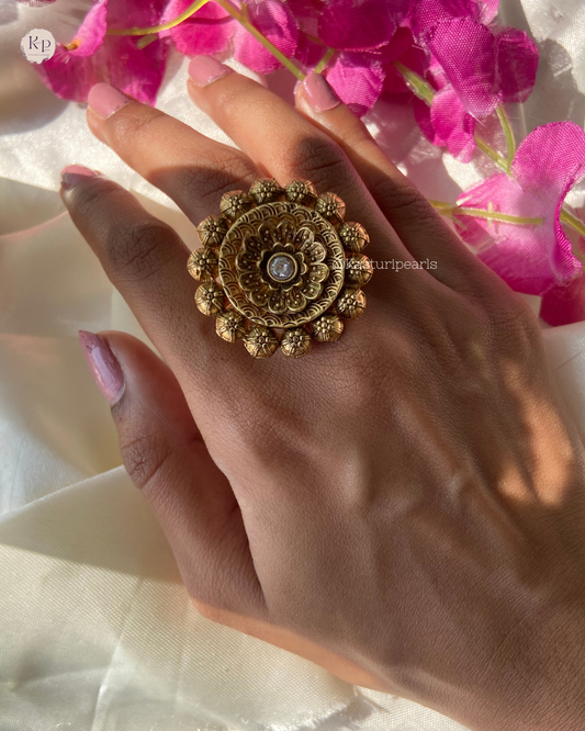 Aansha Antique Copper Ring