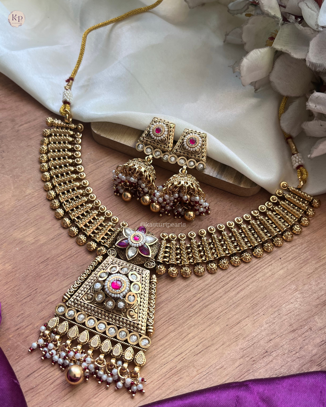 Aanchal antique brass copper Neckset