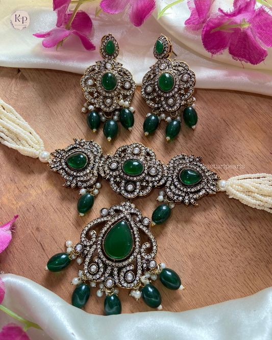 Aasika Victorian Polish Neckset