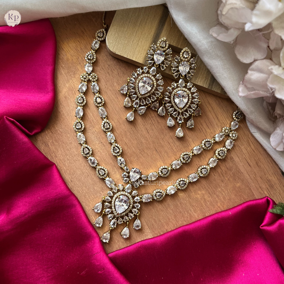 Abhira Victorian Diamond Neckset