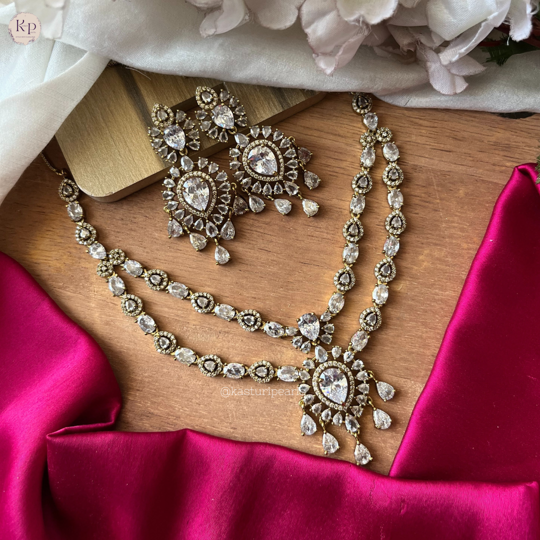 Abhira Victorian Diamond Neckset