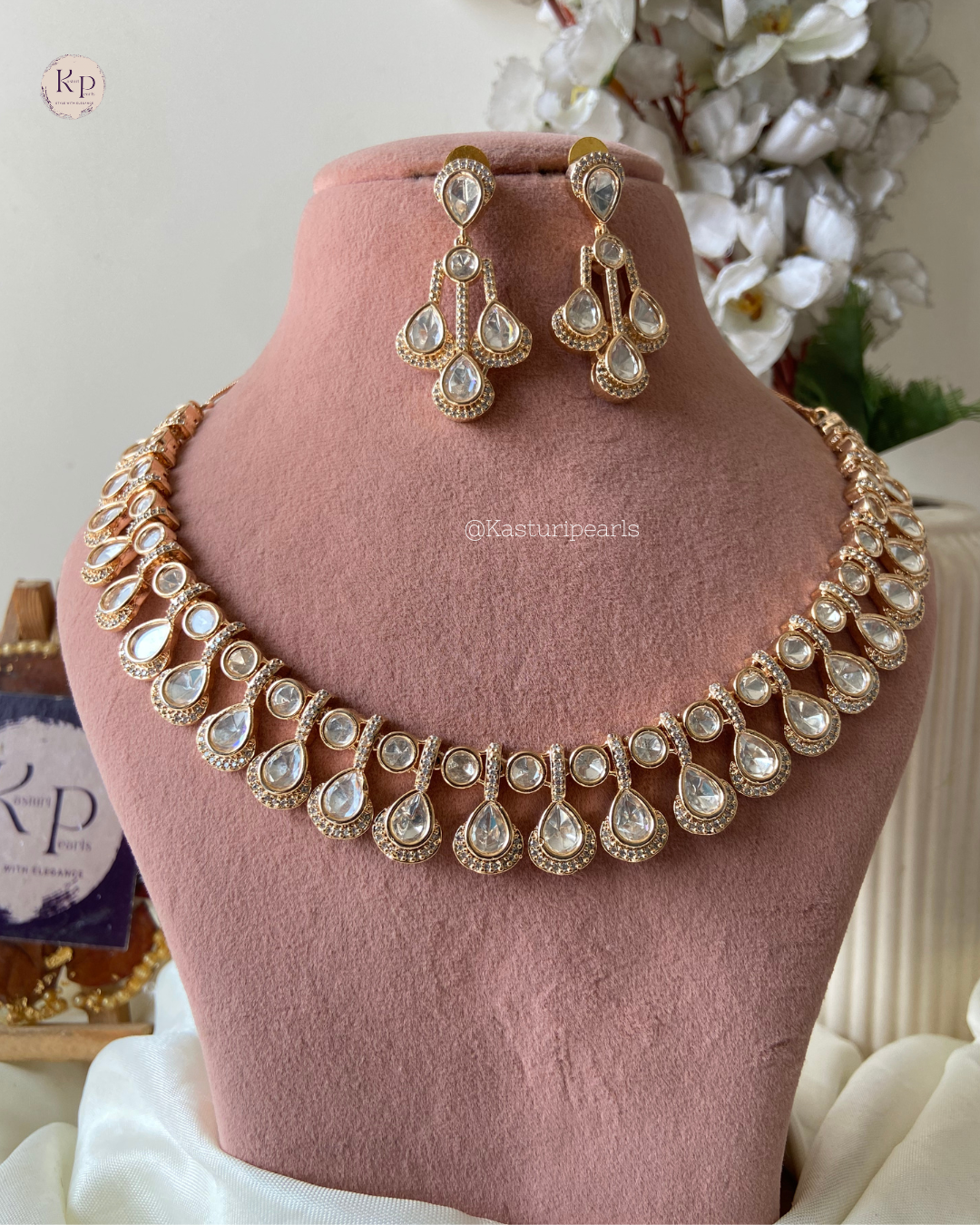 Anisha Moissanite Kundan Necklace sets