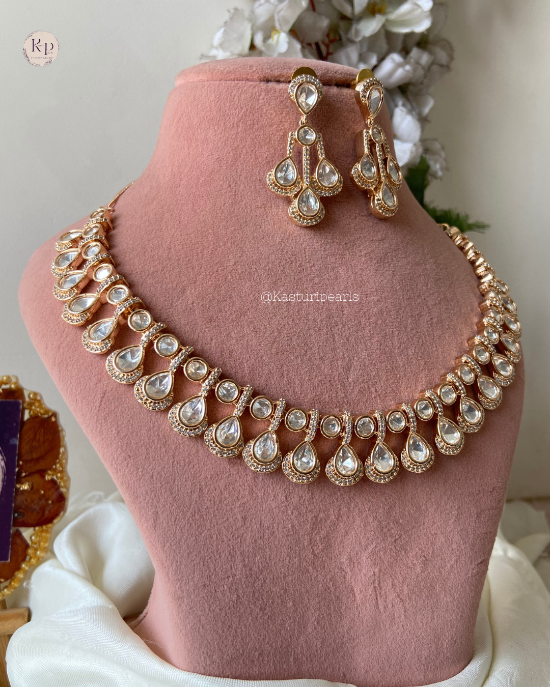 Anisha Moissanite Kundan Necklace sets