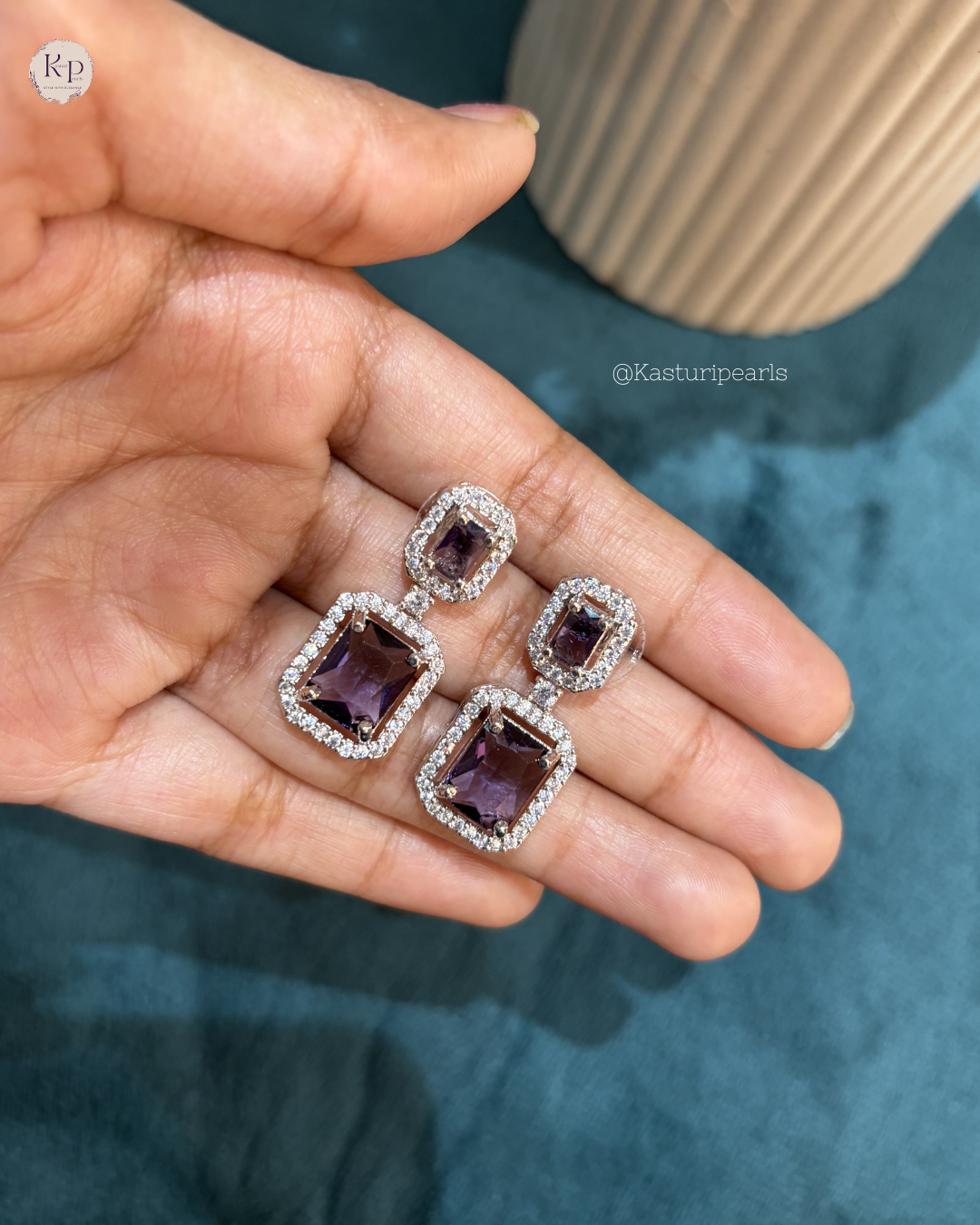 Anne Purple AD Earrings