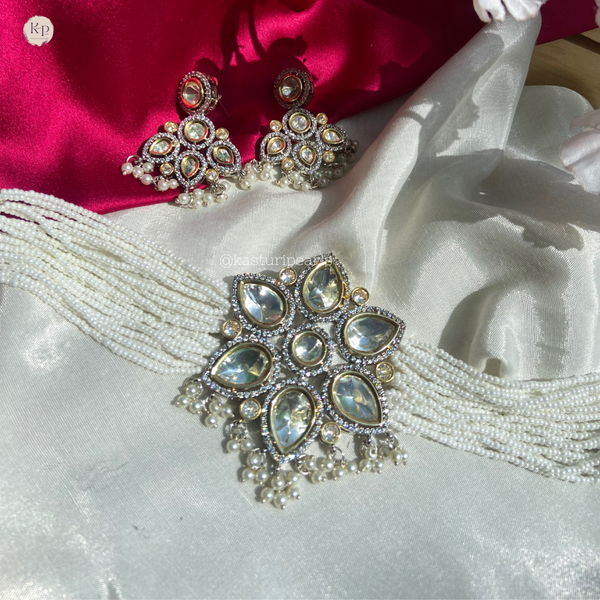 Apsara uncut polki Kundan choker set – Kasturi pearls