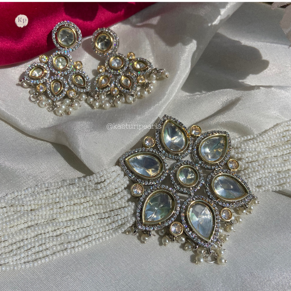 Apsara uncut polki Kundan choker set – Kasturi pearls