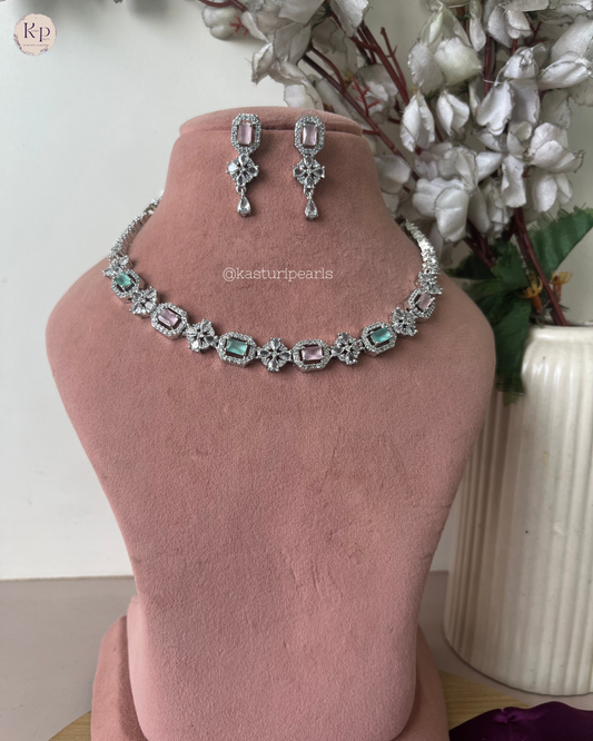 Bhoomi Multi American Diamond Neckset