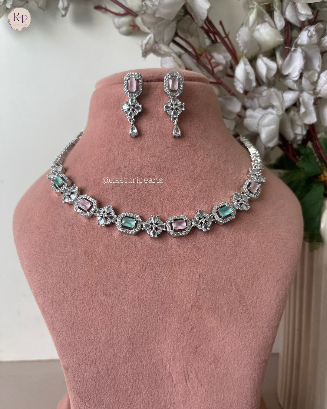 Bhoomi Multi American Diamond Neckset