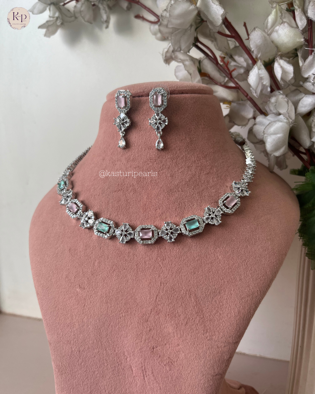 Bhoomi Multi American Diamond Neckset