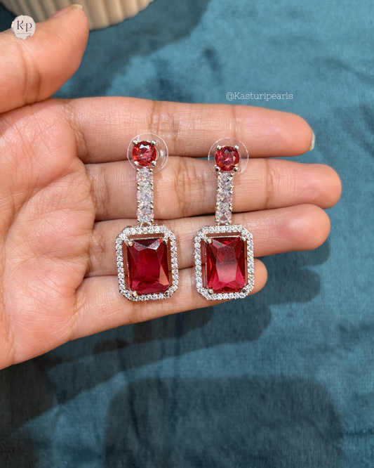 Chaitra Ruby AD Earrings