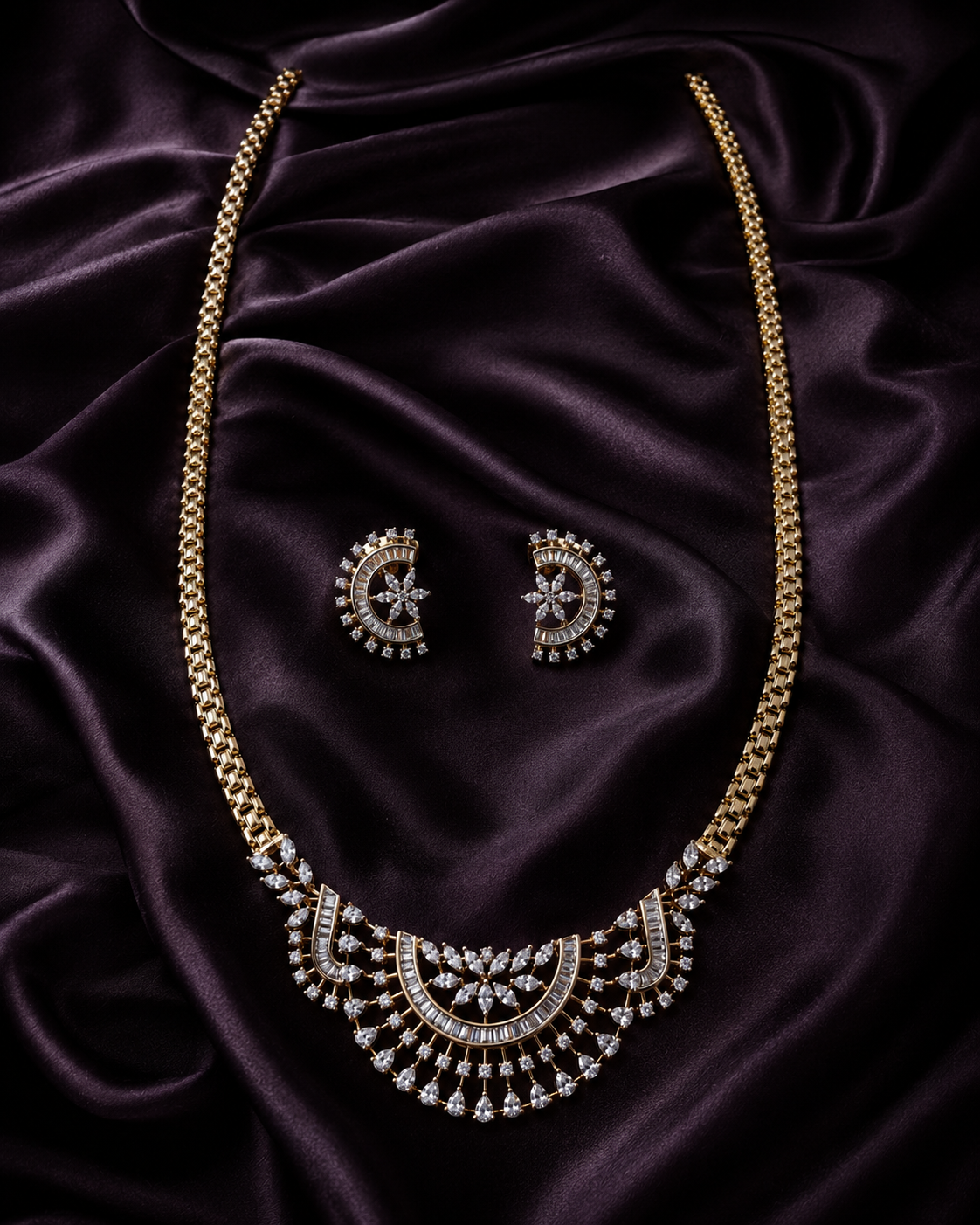 Sahara gold polish neckset